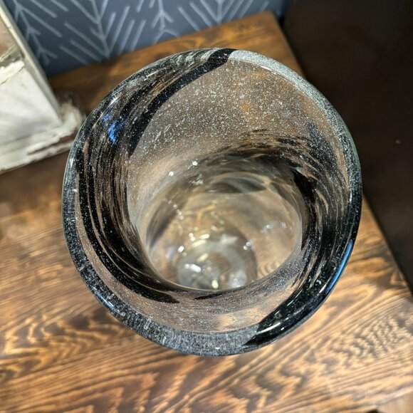 Contemporary Hand Blown Glass Vase Vintage Abstract Design Handmade Glass Art - Picture 4 of 10